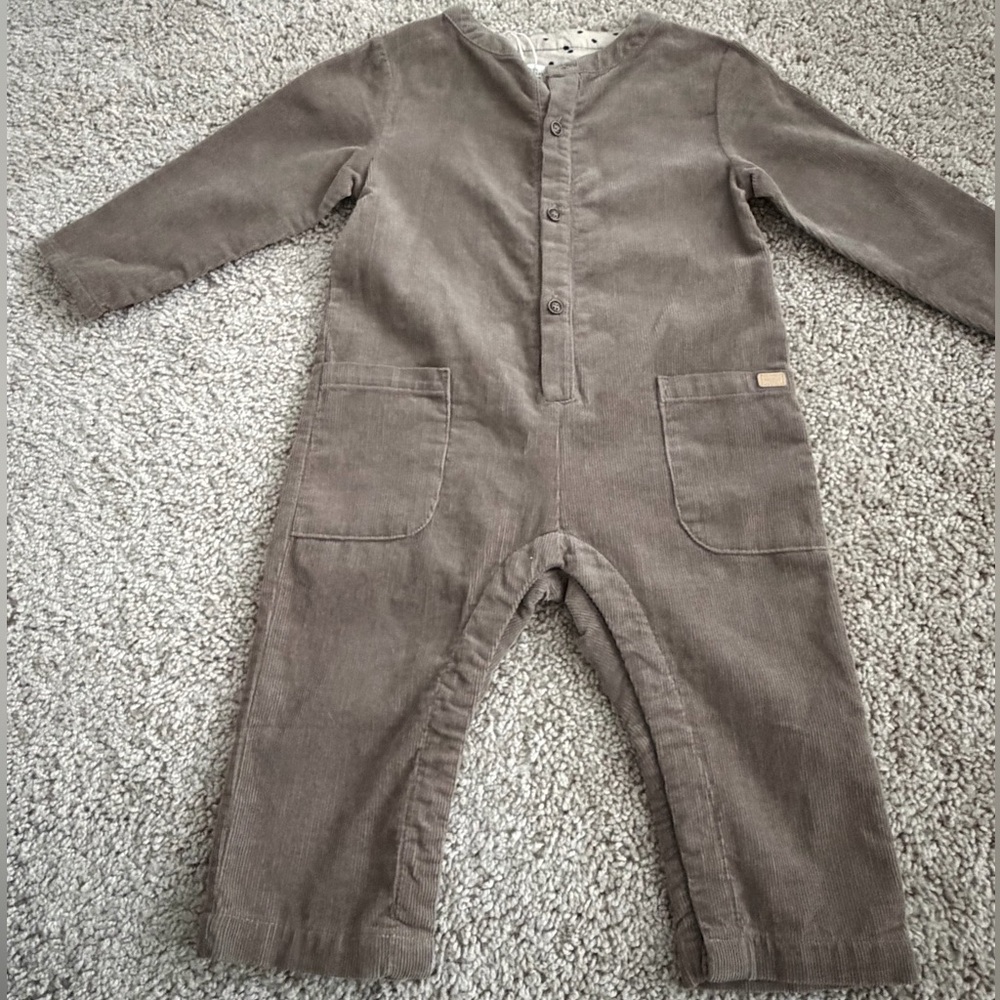Zara Kids Corduroy Jumpsuit 12–18 Months NWOT